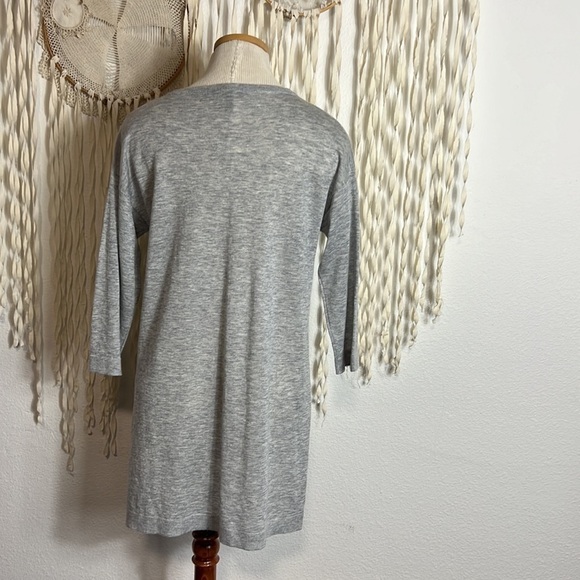 Eileen Fisher Gray Linen Blend Tunic Sweater Size XXS - Picture 5 of 6